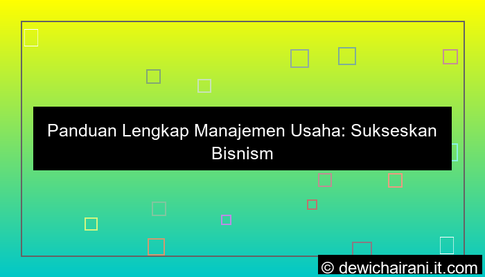 visual manajemen usaha